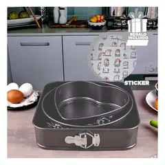 GENERICO - Pack12 Set para Moldes de Horno Plateado Y+Regalo Stickers