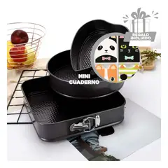 GENERICO - Moldes para Tortas Variadas Plateado Y+Regalo Agendita