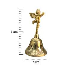 MFAP BRONCERIA Y ANTIGUEDADES - Campanita Arcangel en bronce fundido 8 cm
