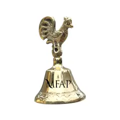 MFAP BRONCERIA Y ANTIGUEDADES - Campanita en bronce fundido 6.5 cm - Gallo