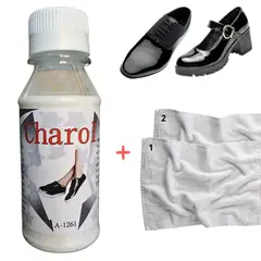 GENERICO - Crema limpiador renovador de charol para zapato cartera kit 2en1