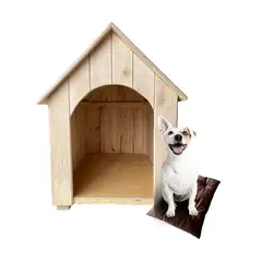 GENERICO - CASA PARA PERRO DE MADERA MEDIANO - 78 X 54 X 75