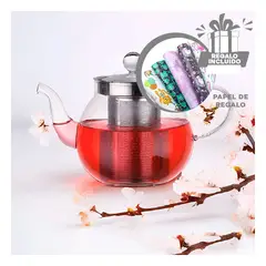 GENERICO - Tetera Circular Elegante 900ml F065B Y+Papel de Regalo