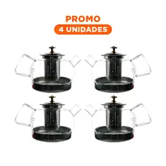 GENERICO - Pack4 Infusor con Tapa Antiderrames de 1000ml E262E