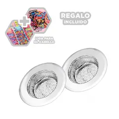 GENERICO - Pack4 Rejilla Coladora para Caños 9cm Y+Ligas de Regalo