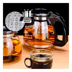 GENERICO - Pack12 Infusor de Vidrio con Filtro 1500ml Y+Regalo Stickers