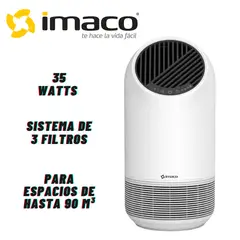 IMACO - Purificador De Aire AP 9035 Elimina Malos Olores Área 90 m3