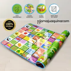 BABY - Alfombra Impermeable Reversible «LITTLE ABC» Green