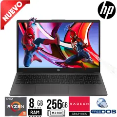 HP - LAPTOP 255 G10. RYZEN 3 7320U. 15.6" HD. RAM 8GB. SSD 256GB. FREE DOS