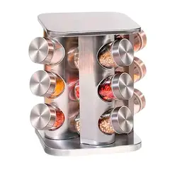 GENERICO - Especiero de Base Giratorio en Gris Y+Ligas de Regalo