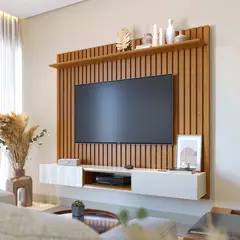 PAZART MUEBLES - CENTRO DE ENTRETENIMIENTO PANEL LOFT NATURE & OFF WHITE 65