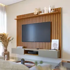 PAZART MUEBLES - CENTRO DE ENTRETENIMIENTO PANEL LOFT NATURE & MOCA 65