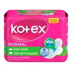 KIMBERLY CLARK - TOALLA FEMENINA KOTEX NORMAL TELA C-A 10 UNID