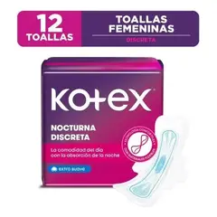 GENERICO - TOALLA FEMENINA KOTEX NOCTURNA UF TELA C-A 12 NUEV