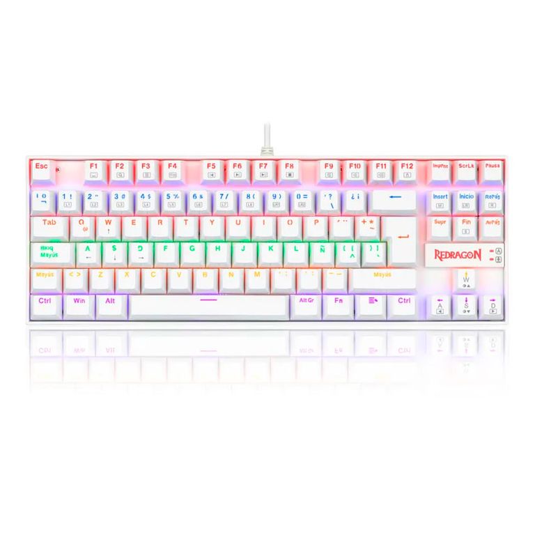 Teclado KUMARA Rainbow Spanish K552W-KR-SP WHITE