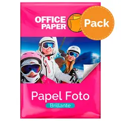 OFFICE PAPER - Papel Foto Brillante 180g 10 Hojas A4 Pack x3