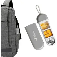 GENERICO - Pastillero Portatil Llavero Storage Box