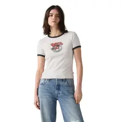 LEVIS - Polo Mujer Graphic Ringer Rickie Gris