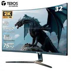 TEROS - Monitor curvo TE-3253S 315 QHD VA 75Hz 2560x1440 FreeSync