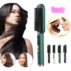 GENERICO - Peine Cepillo Alisador con Pantalla Digital + Regalo de Brocha Mágica