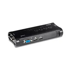 TRENDNET - SWITCH KVM DE ESCRITORIO 4 PUERTOS VGAUSB - PN TK-407K