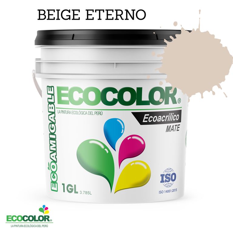 PINTURA ECOLÓGICA ECOACRILICO MATE BEIGE ETERNO 1GL