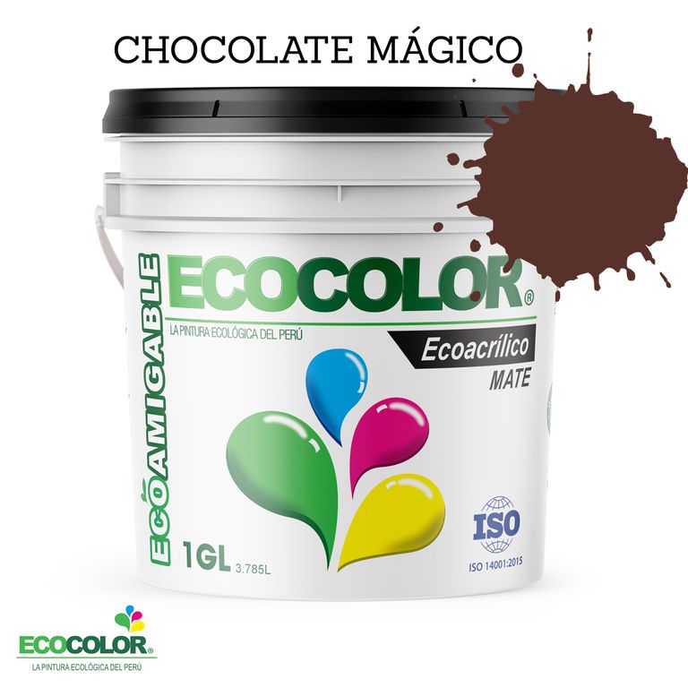 PINTURA ECOLÓGICA ECOACRILICO MATE CHOCOLATE MAGICO 1GL