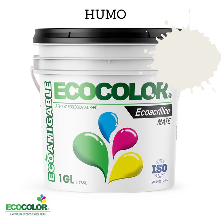 PINTURA ECOLOGICA ECOACRILICO MATE HUMO 1GL