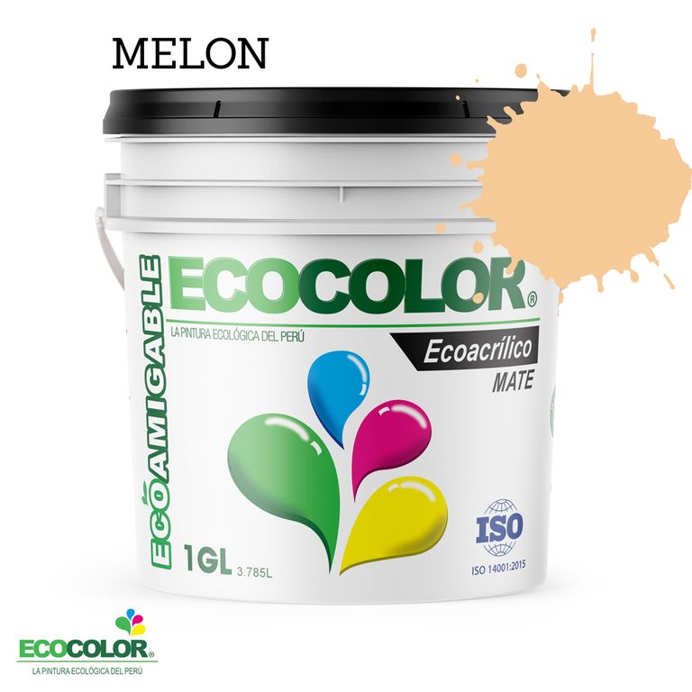 PINTURA ECOLÓGICA ECOACRILICO MATE MELON 1GL