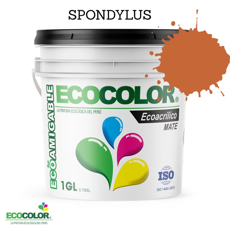 PINTURA ECOLOGICA ECOACRILICO MATE SPONDYLUS 1GL