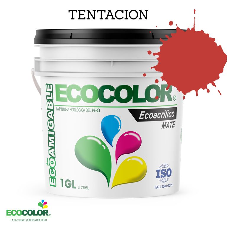 PINTURA ECOLOGICA ECOACRILICO MATE TENTACION 1GL
