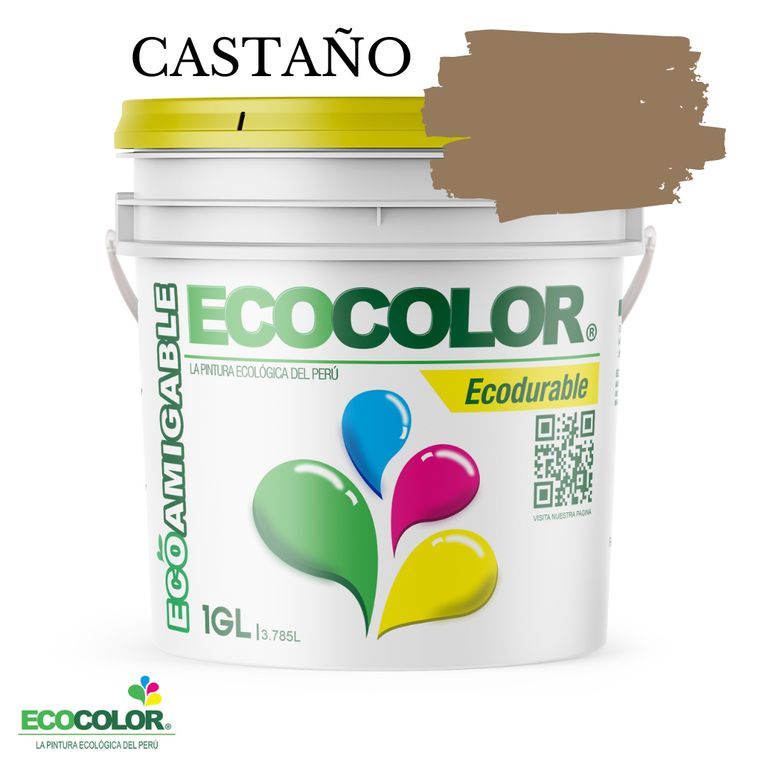 PINTURA ECODURABLE CASTAÑO 1GL