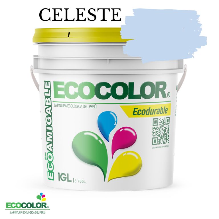PINTURA ECOLOGICA ECODURABLE CELESTE 1GL