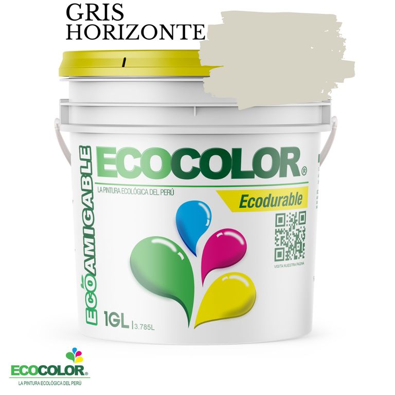 PINTURA ECOLOGICA ECODURABLE GRIS HORIZONTE 1GL