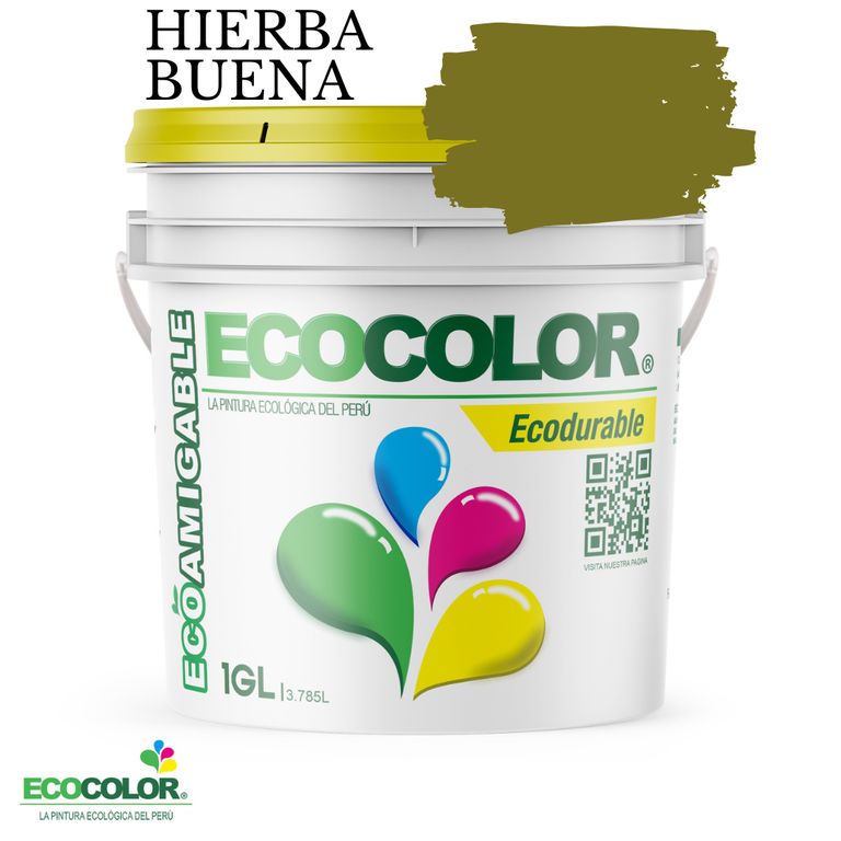 PINTURA ECODURABLE HIERBA BUENA 1GL