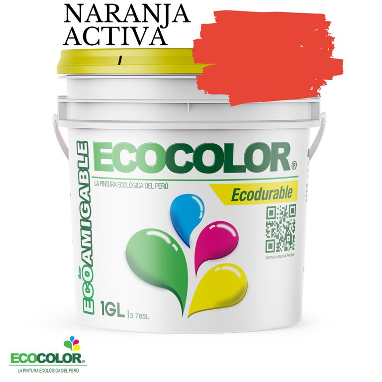 PINTURA ECODURABLE NARANJA ACTIVA 1GL