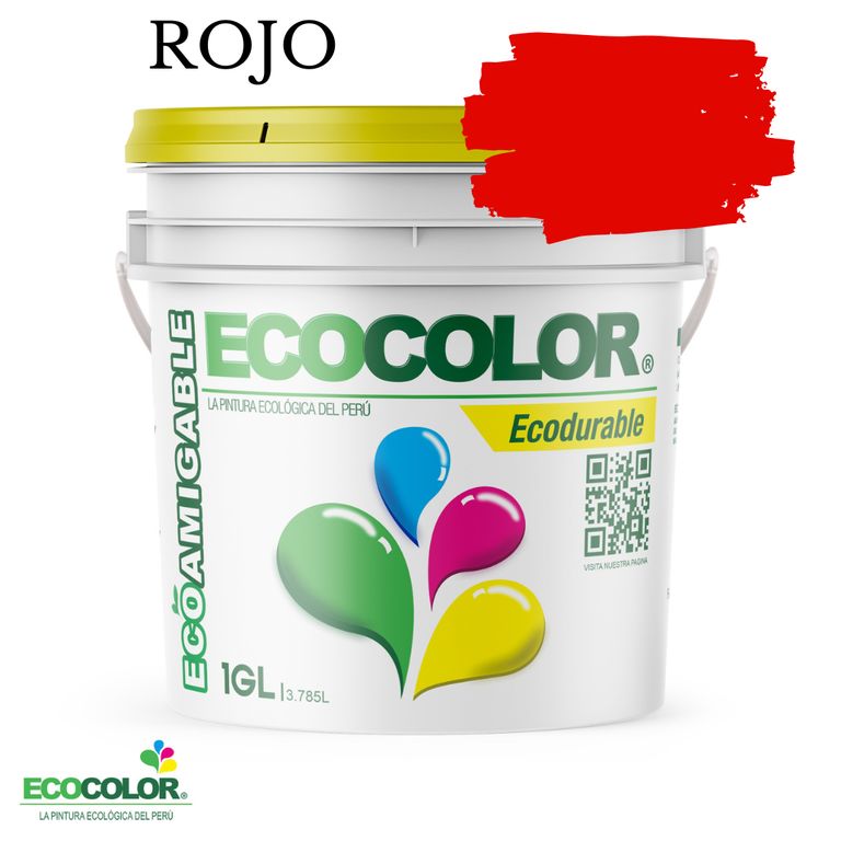 PINTURA ECODURABLE ROJO 1GL