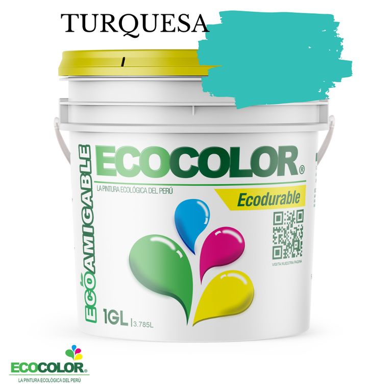 PINTURA ECODURABLE TURQUESA 1GL