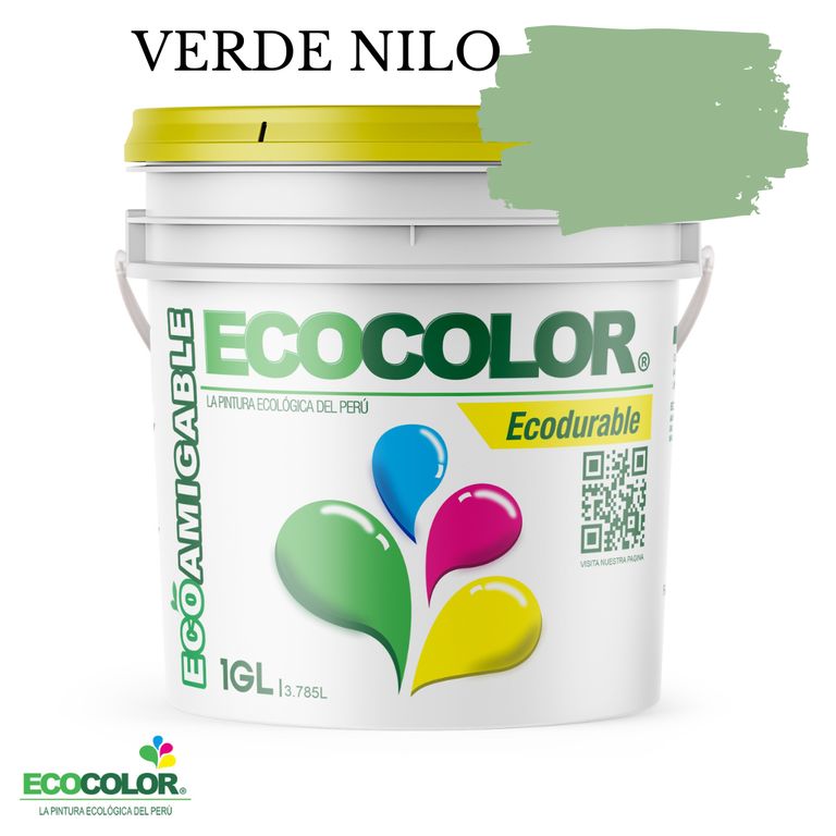PINTURA ECOLOGICA ECODURABLE VERDE NILO 1GL