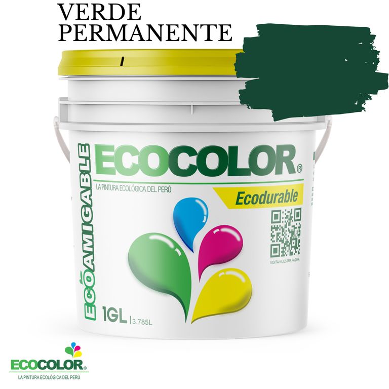 PINTURA ECODURABLE VERDE PERMANENTE 1GL