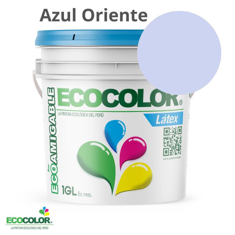 PINTURA ECOLOGICA LATEX AZUL ORIENTE 1GL