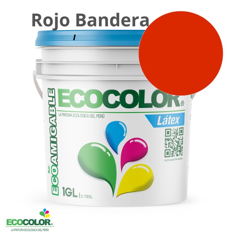 PINTURA LATEX ROJO BANDERA 1GL