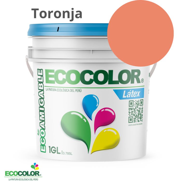 PINTURA ECOLOGICA LATEX TORONJA 1GL