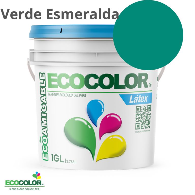 PINTURA LATEX VERDE ESMERALDA 1GL