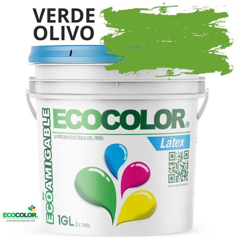 PINTURA LATEX VERDE OLIVO 1GL