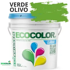 GENERICO - PINTURA ECOCOLOR LATEX VERDE OLIVO 1GL