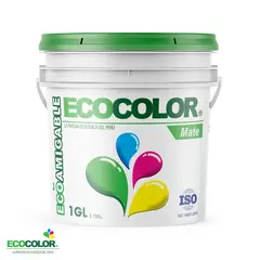ECOCOLOR - PINTURA MATE BLANCO 1GL