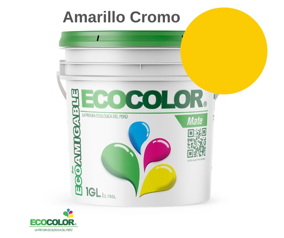 PINTURA MATE AMARILLO CROMO 1GL