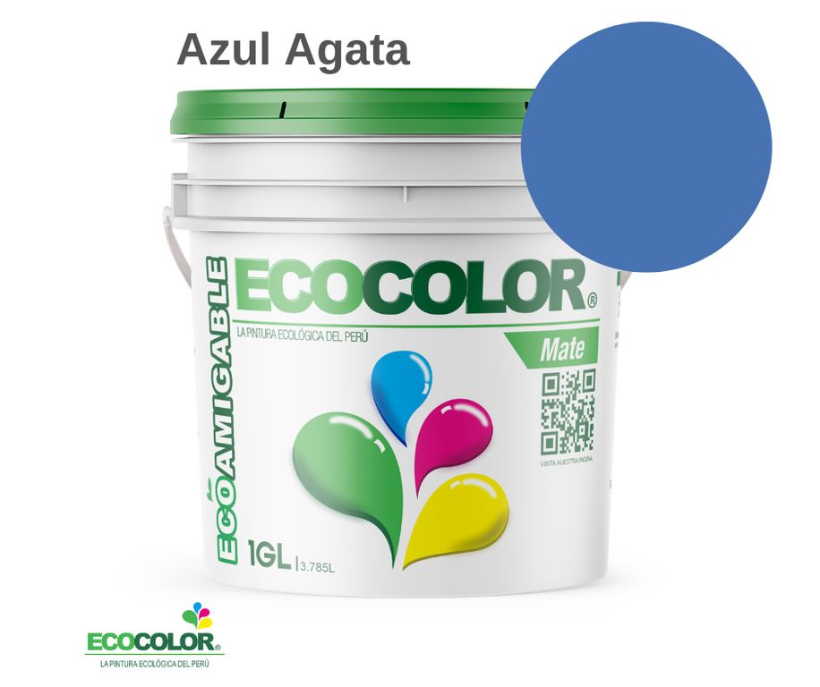 PINTURA ECOLOGICA MATE AZUL AGATA 1GL