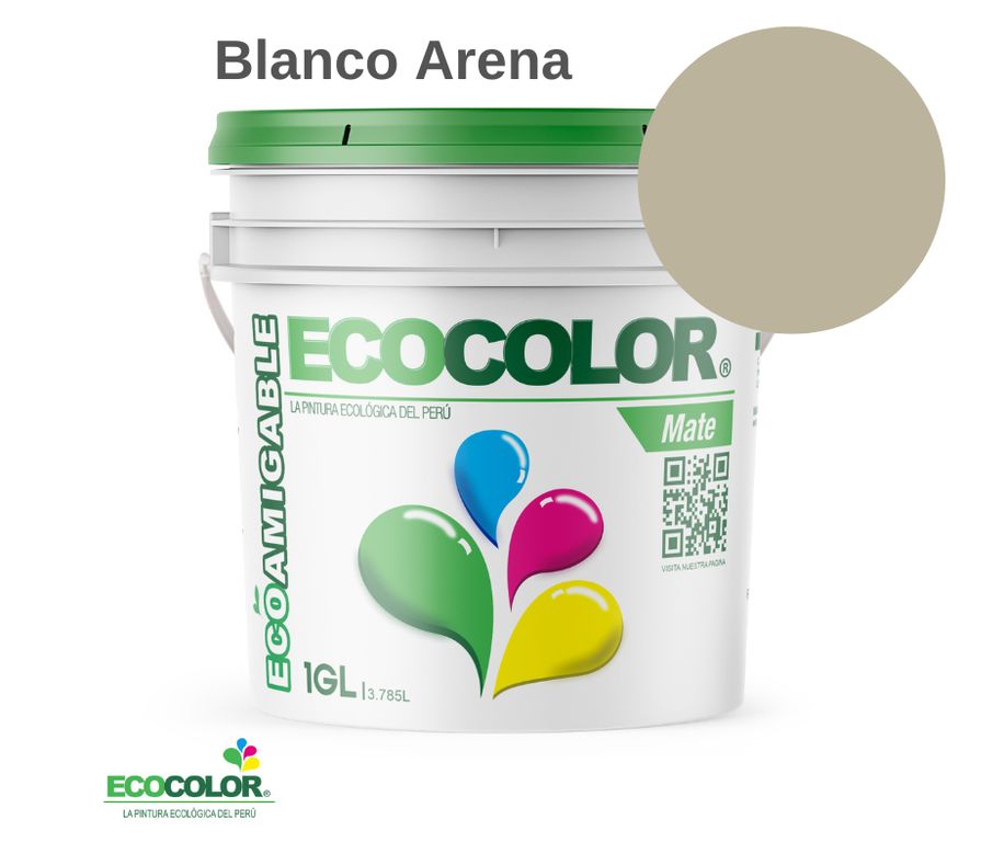 PINTURA MATE BLANCO ARENA 1GL